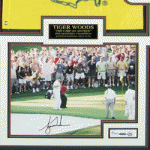 2005年美国大师赛 Tiger Woods 16洞切球进洞签名照
