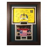 2008年莱德杯(Ryder Cup)冠军美国队签名果岭旗及照片