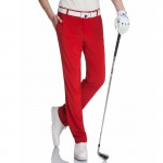欧巡男款速干修身高尔夫长裤-EM161AX50-深红